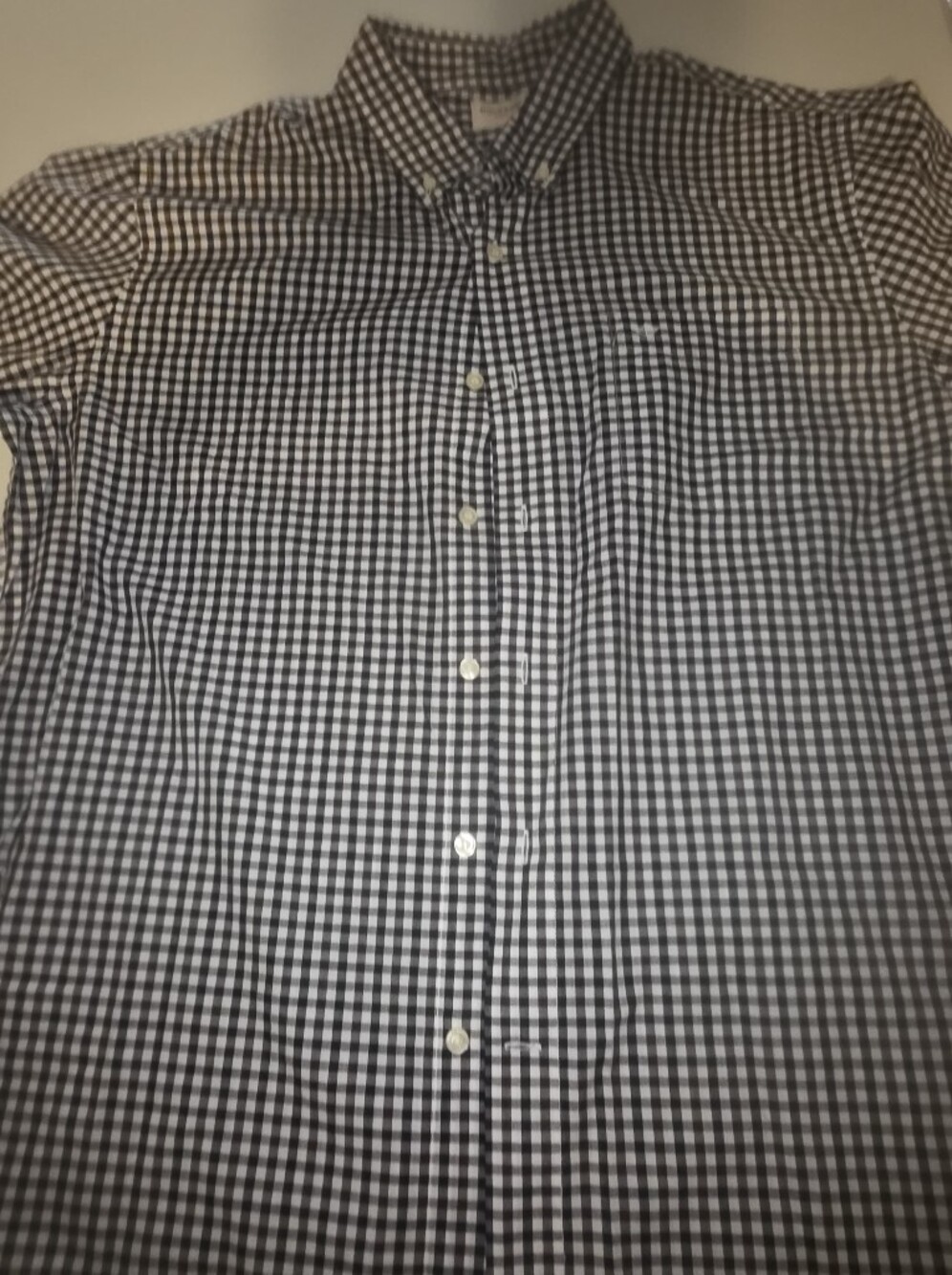 Dockers Men’s Black and White Check Button-Down Shirt